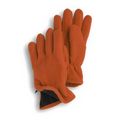 Orange Fleece Zipper Gloves